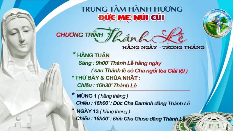 Giờ Lễ Đức Mẹ Núi Cúi 